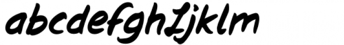 Richard Starkings Brush Bold Italic Font LOWERCASE