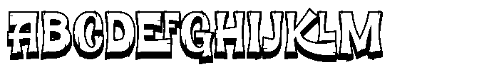 Ricopalm 3 D Extrude Font UPPERCASE