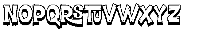 Ricopalm 3 D Extrude Font UPPERCASE
