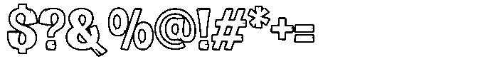 Ricopalm Regular Outline Font OTHER CHARS