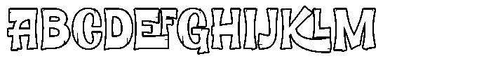 Ricopalm Regular Outline Font UPPERCASE
