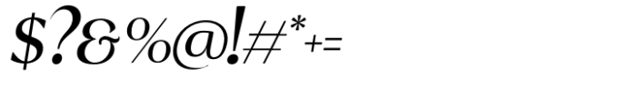 Ridesta Italic Font OTHER CHARS