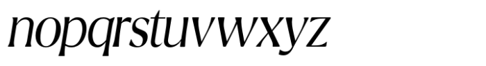 Ridesta Light Italic Font LOWERCASE