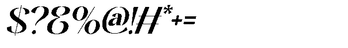 Ridley Oblique Font OTHER CHARS