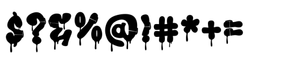 Rift Punk Graffiti Drip Font OTHER CHARS