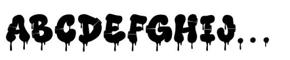 Rift Punk Graffiti Drip Font UPPERCASE