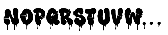 Rift Punk Graffiti Drip Font UPPERCASE