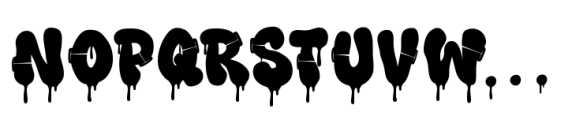 Rift Punk Graffiti Drip Font LOWERCASE