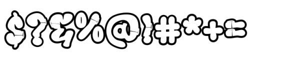 Rift Punk Graffiti Outline Font OTHER CHARS