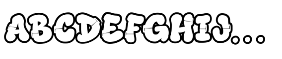 Rift Punk Graffiti Outline Font UPPERCASE