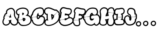 Rift Punk Graffiti Outline FONT