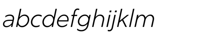 Rig Sans Light Italic Font LOWERCASE