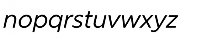 Rig Sans Regular Italic Font LOWERCASE