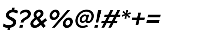 Rig Sans Semibold Italic Font OTHER CHARS