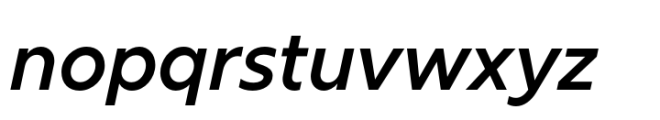 Rig Sans Semibold Italic Font LOWERCASE
