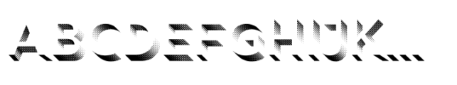 Rig Shaded Medium Coarse Font UPPERCASE
