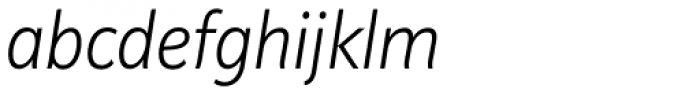 Riga ExtraLight Italic Font LOWERCASE