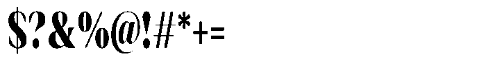 Rigeras Black Sr25 Condensed Font OTHER CHARS