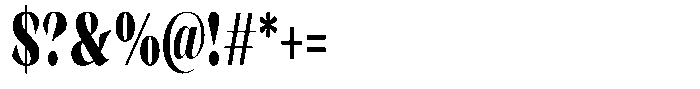 Rigeras Black Sr75 Condensed Font OTHER CHARS