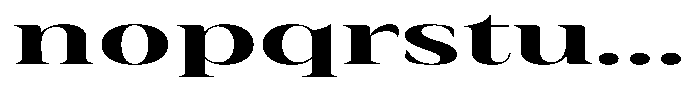 Rigeras Bold Sr25 Ultra Expanded Font LOWERCASE