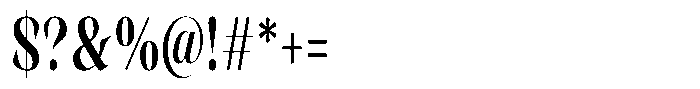 Rigeras Bold Sr75 Alt Condensed Font OTHER CHARS