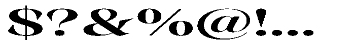 Rigeras Bold Sr75 Ultra Expanded Font OTHER CHARS
