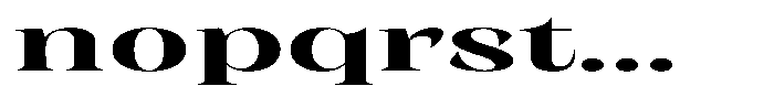 Rigeras Bold Sr75 Ultra Expanded Font LOWERCASE