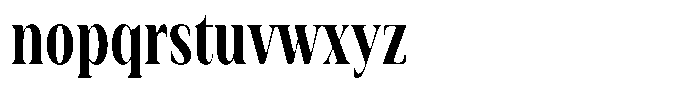 Rigeras Extra Bold Sr25 Condensed Font LOWERCASE
