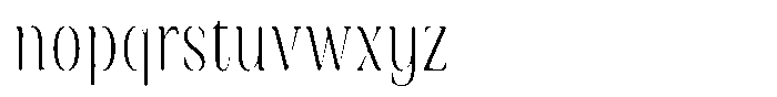 Rigeras Extra Light Sr25 Alt Condensed Font LOWERCASE