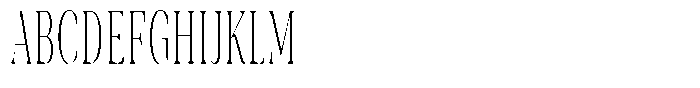 Rigeras Extra Light Sr25 Alt Ultra Condensed Font UPPERCASE