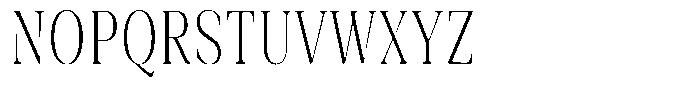Rigeras Extra Light Sr25 Condensed Font UPPERCASE