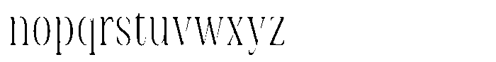 Rigeras Extra Light Sr25 Condensed Font LOWERCASE