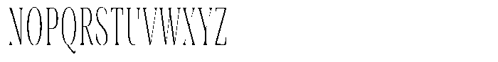 Rigeras Extra Light Sr25 Ultra Condensed Font UPPERCASE
