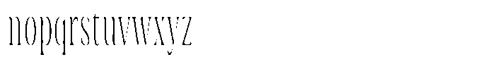 Rigeras Extra Light Sr25 Ultra Condensed Font LOWERCASE