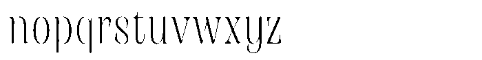 Rigeras Extra Light Sr75 Alt Condensed Font LOWERCASE