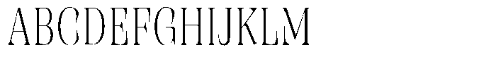 Rigeras Extra Light Sr75 Condensed Font UPPERCASE