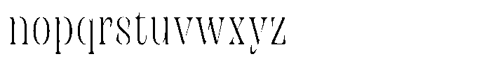 Rigeras Extra Light Sr75 Condensed Font LOWERCASE