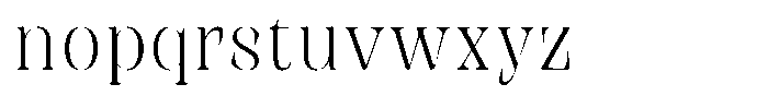 Rigeras Extra Light Sr75 Font LOWERCASE