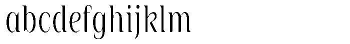 Rigeras Light Sr25 Alt Condensed Font LOWERCASE