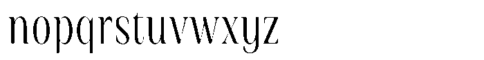 Rigeras Light Sr25 Alt Condensed Font LOWERCASE