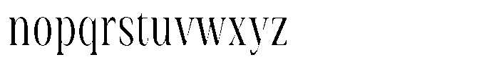 Rigeras Light Sr25 Condensed Font LOWERCASE