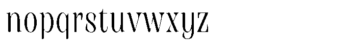 Rigeras Light Sr75 Alt Condensed Font LOWERCASE
