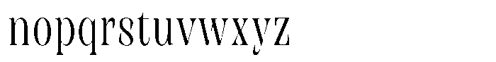 Rigeras Light Sr75 Condensed Font LOWERCASE
