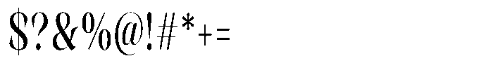 Rigeras Sr75 Alt Condensed Font OTHER CHARS