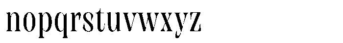 Rigeras Sr75 Condensed Font LOWERCASE