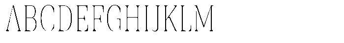 Rigeras Thin Sr25 Alt Condensed Font UPPERCASE