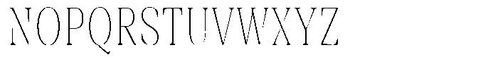 Rigeras Thin Sr25 Alt Condensed Font UPPERCASE