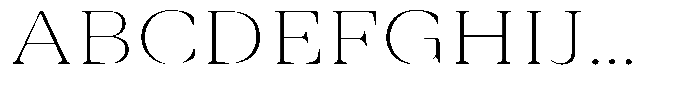 Rigeras Thin Sr25 Alt Expanded Font UPPERCASE