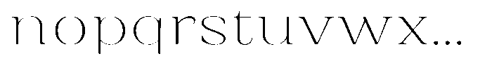 Rigeras Thin Sr25 Alt Expanded Font LOWERCASE