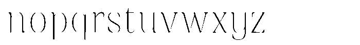 Rigeras Thin Sr25 Alt Font LOWERCASE